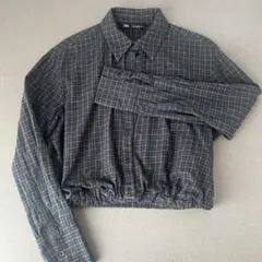 【ZARA】チェック柄 クロップドシャツ