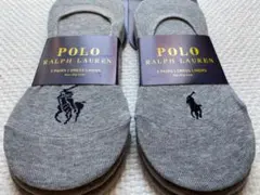 POLO ポロラルフローレンのグレーフットカバー、メンズ3足、レディース3足