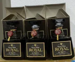 サントリーRoyal 12年 ウイスキー 360ml 43%箱付き3本セット