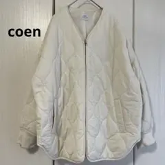 coenキルティングジャケット キルティングブルゾンジップアップ 撥水