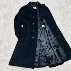 極美品 カシミヤ混 アクアスキュータム 英国製 ステンカラー バルマカーンコート