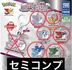 포켓몬 30周年 メタルチャームマスコット 6種セット