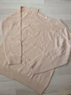 CINEMA CLUB 　ハート柄 ニット M　ハニーズ