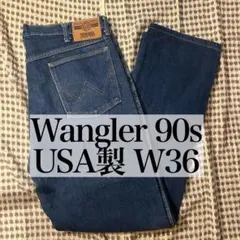 美品 USA製 Wrangler 90s W36 ストレート ラングラー 極太のサムネイル
