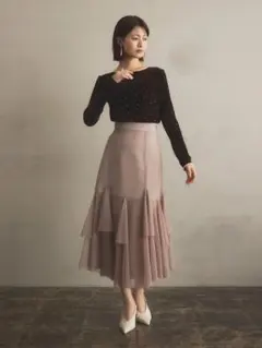 EIMY ISTOIRE　チュールティアードスカート