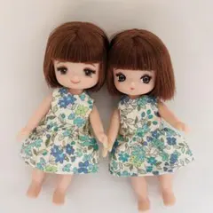 h62 ミキちゃんマキちゃん　ハンドメイド　服　ワンピースセット