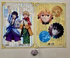 くら寿司　鬼滅の刃　クリアファイル2枚　缶バッジ