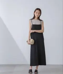 ナノユニバース 楊柳キャミソールワンピース