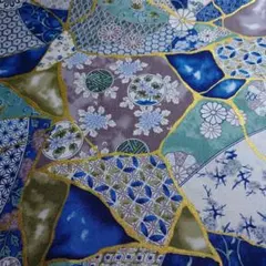 50✕45cmサイズ和柄生地ハギレ金継柄