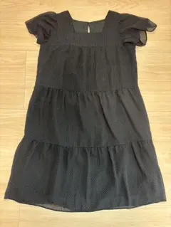 Blance et blancheマタニティ ワンピース ドット柄 ブラック