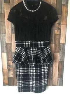 ２２００円割引き！チェックワンピース　ドレス