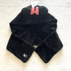 Disney　ミニーフード付きマフラー　防寒　ファンキャップ