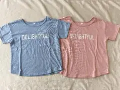 半袖 Tシャツ 青とピンク 2色セット 110cm＆120cm お揃いのサムネイル
