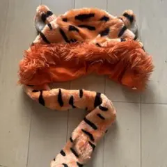 Y2K 美品　ティガー　ディズニー　耳付きフリース帽子