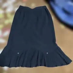 黒 プリーツスカート ポリエステル製