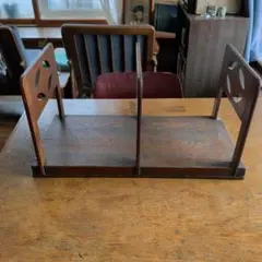 昭和レトロ　木製ブックスタンド