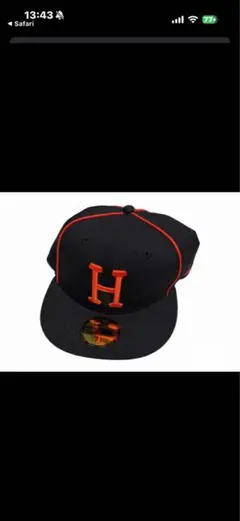 【新品！】HUF★NEW ERA 59FIFTY キャップ黒/オレンジ73/8のサムネイル