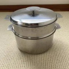 CRISTEL ステンレス 20cm鍋＋蒸し器のサムネイル