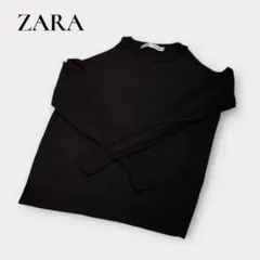 【極美品】ZARA ニット　ブラック S オフショルダー　セーター