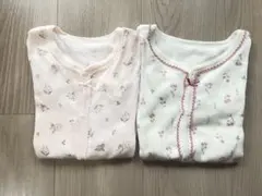 ベビー肌着 ロンパース 2枚セット 花柄