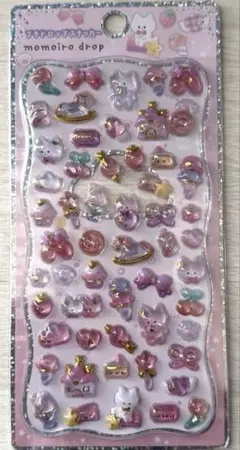 即日発送・プチドロップステッカー モモイロドロップ 猫