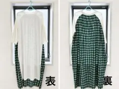 merlot 夏用チェックワンピース　プリーツ入りのサムネイル