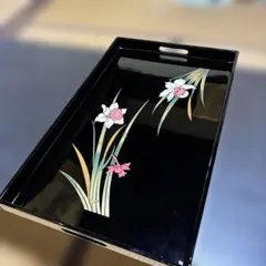高級誠美漆器 漆塗 溜塗 長手盆 お盆 御盆 コーヒートレー 角盆 - メルカリ