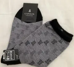 LANVIN COLLECTION 滑らかウールソックス 22-24グレー日本製