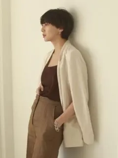 格安✨todayful✨ Piping Linen Jacket