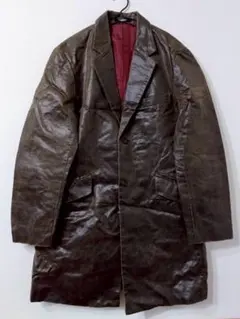 雰囲気抜群 TORNADO MART レザー ライク ウレタン加工 コート