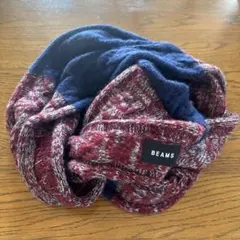 BEAMS ネックウォーマー・スヌード ネイビー・ボルドー