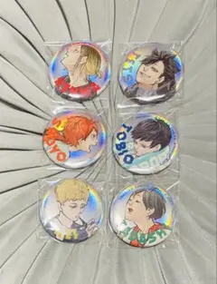 ハイキュー!!ジャンプGIGA 東京遠征2013夏　メタリック缶バッジ6個セット