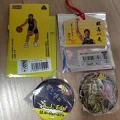 群馬クレインサンダーズ　AJエドゥ選手　絵馬　ステッカー　缶バッチ