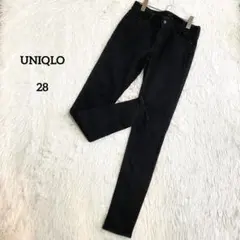 UNIQLO ユニクロスキニージーンズ ブラックデニムパンツ Mサイズ相当 28