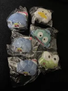 はぴだんぶいぬいぐるみチャーム　タキシードサム×3 ペックルハンギョドンケロッピ