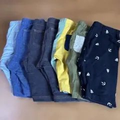 UNIQLO レギンス 80 (7部丈)４枚、西松屋レギンス80（7部丈）3枚のサムネイル