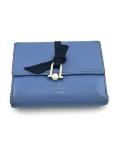 LANVIN en Bleu 二つ折り財布 リボン パール ブルーのサムネイル