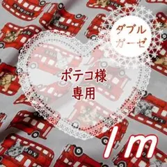 ポテコ様専用＊１ｍ＊Sale●ダブルガーゼ ネコ ロンドン キャット グレー