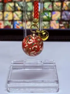友禅和紙 くす玉レジンストラップ