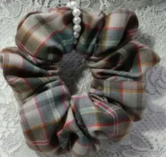 シュシュ(薄手のウール)⭐ハンドメイド