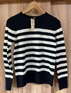 無印良品 タグ付き未使用 メリノウール ボーダーセーター M