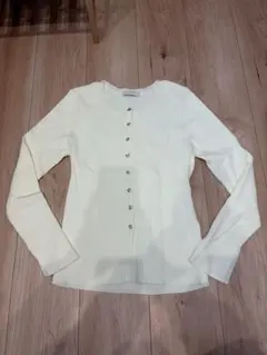 PROPORTION アイボリー リブニット 長袖