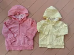 姉妹　パーカー　まとめ売り　セット　100cm 90cm　ニットプランナーのサムネイル