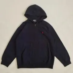 ポロラルフローレン ネイビー ジップパーカー 胸刺繍160cm キッズ