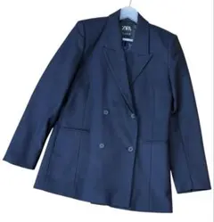 紺ブレ テーラードジャケット
