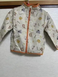 プーさん柄フリース裏地付きアウター