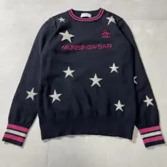 Munsingwear マンシングウェア 星柄 ペンギンロゴニット ゴルフウェア
