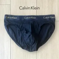 カルバンクライン ゴールドロゴ ヒップブリーフ S ブラック メンズ 下着