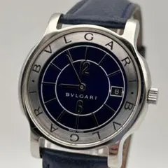 【JAL限定 稼働】BVLGARI ソロテンポ ST35S メンズ ネイビー