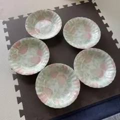 花柄浅皿5枚セット